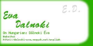 eva dalnoki business card