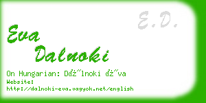 eva dalnoki business card